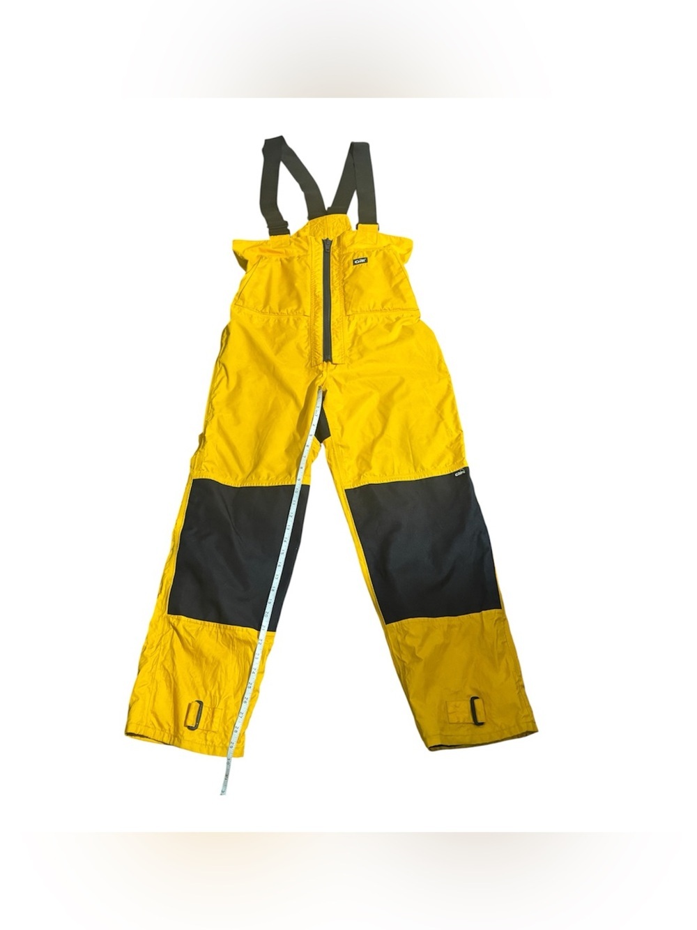 Vintage Gill Waterproof Sailing Bib Overalls Yellow Black Small Fishing Size S - Picture 2 of 16